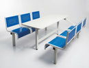 6-Seater Canteen Bench Unit with Steel Seats – Fully Welded (view 2)