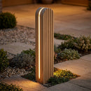 Domed oak bollard with LED strip lighting