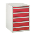 Light Gray Euroslide 5 Drawer Cabinet - 5x150mm