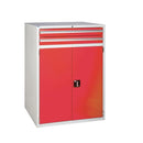 Light Gray 2 Drawers & Cupboard Euroslide Tool Cabinet - 1200mmH x 900mmW