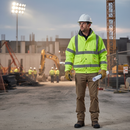 Light Slate Gray Premium Fleece Lined Bomber Jacket - High Visibility Design