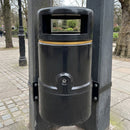 120 Litre Outdoor Litter Bin with Hooded Design
