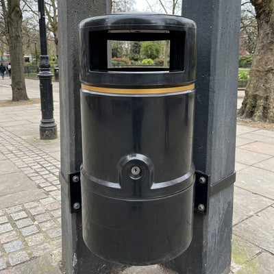 120 Litre Outdoor Litter Bin with Hooded Design