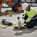 Dark Gray Heavy Duty Bollard Root Fixing Adapter for Enhanced Stability