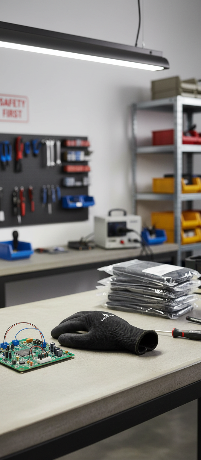 Gray Premium Light Industry Work Gloves - 12 Pairs with PU Coated Palms