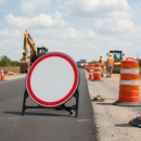 Light Gray Premium Red/White 750mm Circular Road Sign for Excellent Visibility