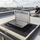 Electric Rectangular Access Hatch 1200x900mm Mill Finish