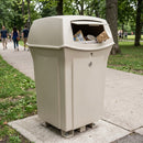 170 Litre plastic litter bin with hinged doors