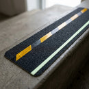 Anti-Slip Safety Tile, Hazard and Glow Stripes - Black/Yellow