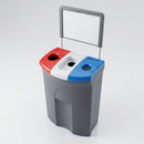 110 Litre triple-compartment recycling bin with liquid collection (view 2)