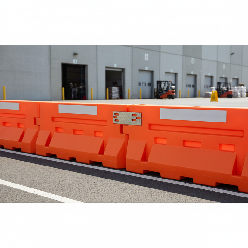 Dark Gray Premium Safety Barrier Side Joining Plate for Solid Connections