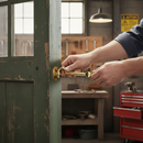 Premium 100mm Polished Brass Cabin Hook and Eye Latch for Secure Garden Gates and Doors