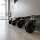 5 x 240 litre recycling station wheelie bins with signage