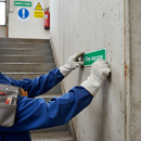 Dark Gray Premium Fire Escape Safety Signs for Emergency Evacuation