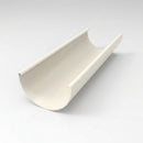 Half Round Gutter Sample – Aluminium — RAL 9010