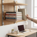 Gray Premium Flexible Bookends for Twin Slot - Adjustable & Durable