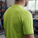Short Sleeve Technical Work T-Shirt with Moisture Control - Lime