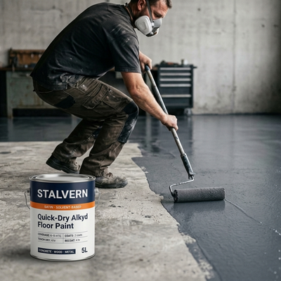 Quick-Dry Alkyd Floor Paint 5L for Concrete Surfaces