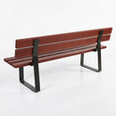 1.5m Wood and Steel Bench with Backrest (view 2)