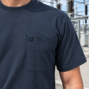 Fire Retardant Short Sleeve Work T-Shirt - Arc Rated - Navy (view 2)