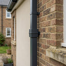 Flush Joint Internal Jointer 72x72mm Aluminium Downpipe — RAL 7016 (in use)