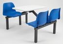 2-Seater Canteen Dining Unit with Polypropylene Seats (view 2)