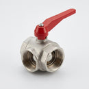 3/8" BSP Female Lever Ball Valve, Plated Brass, 48mm (view 2)