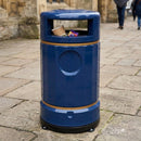 120 litre outdoor heritage litter bin, polyethene, hooded top