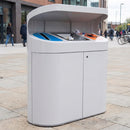 162 Litre Triple External Recycling Bin with Hood