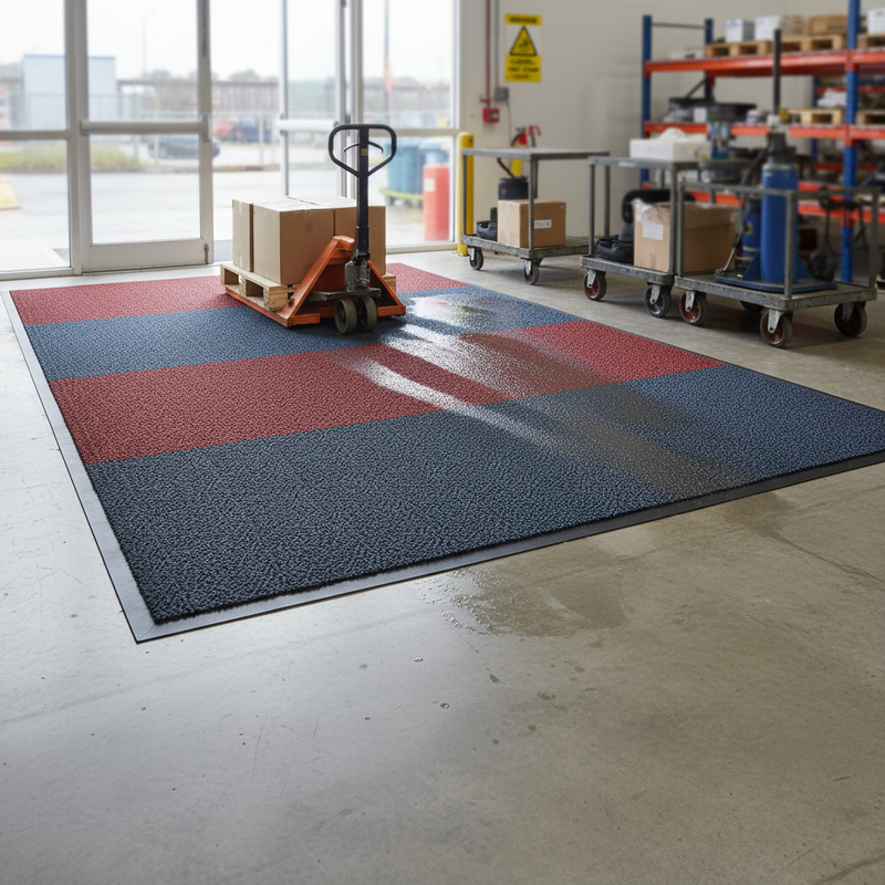 Light Slate Gray Premium Anti-Slip Entrance Matting for High-Traffic Areas