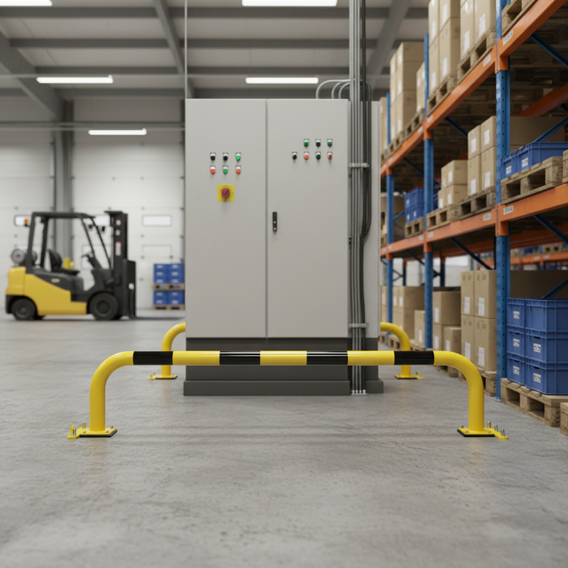 Rosy Brown Heavy Duty FLEX Protection Guard - 390mm Height for Industrial Use