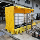 Covered Double IBC Spill Bund - 1140 Litre Polyethylene Pallet