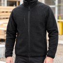 Thermal Pro Fleece Work Jacket with Zip Pockets - Black