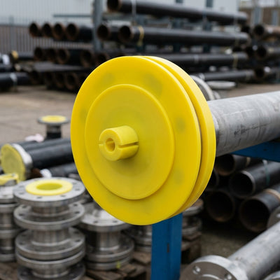 DN 65 Full Face Flange Protector – 181mm Head, Yellow LDPE