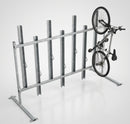 20-space vertical cycle rack galvanised steel surface mounted (view 2)