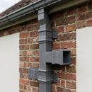 72x72mm Traditional Square Aluminium Downpipe Branches — Other Colour TBA / 112.5 Degrees (in use)
