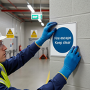 Dark Gray Premium Fire Safety Sign - Fire Escape Keep Clear for Safety