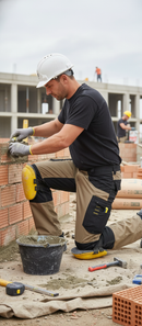 Light Gray Heavy Duty Cargo Working Trousers with Knee Pad Pockets