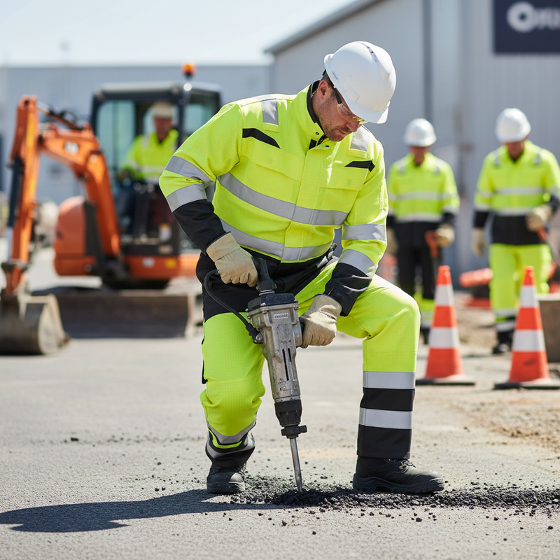 Gray Premium Hi-Vis Two-Tone Coverall - Saturn Yellow and Black
