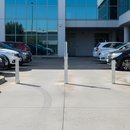 Gray Heavy Duty Retractable Telescopic Round Parking Post with Integral Lock