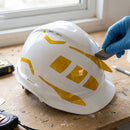 Reflective Self-Adhesive Safety Helmet Decal Set - Yellow