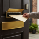 Premium 12-Inch Flushback Letterplate Cover with Draught Excluder - Durable Aluminium Construction for Energy Efficiency