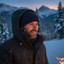 Dark Slate Gray Premium Microfibre Beanie Hat - Navy Blue for Winter Warmth