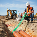 Gray High-Performance Detectable Underground Warning Tape 150mm x 100m