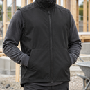 Windproof Soft Shell Work Vest with High Collar - Black (view 2)