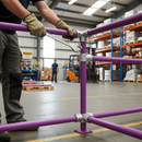 Dark Gray Premium 4-Way Corner Key Clamp for Robust and Durable Installations with Galvanised Finish