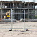 Gray Premium Temporary Fencing Pedestrian Gate - Heavy Duty Access Control