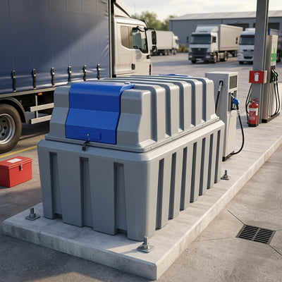 2500 Litre AdBlue Bunded Storage Tank with Lockable Cabinet