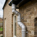 76mm Diameter Traditional Aluminium Downpipe Bends 92.5° & 112.5° — RAL 7036 / 112.5 Degrees (in use)