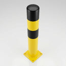 159 x 1200mm heavy-duty steel bollard yellow and black (view 2)